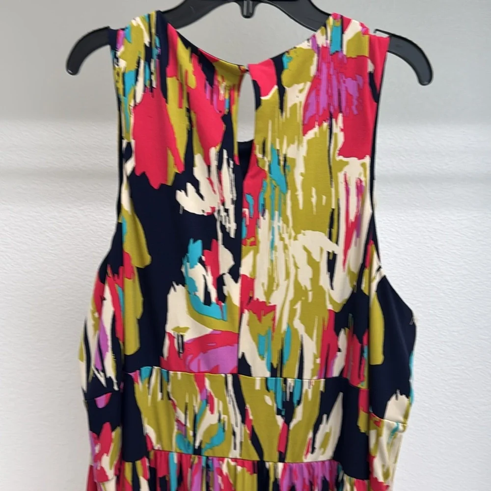 Sabrina & Blue Women’s 3X Maxi Dress Abstract Floral Sleeveless Flowy Comfy Cute - Picture 9 of 11